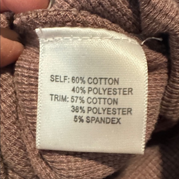 Jane + Delancey distressed waffle knit v neck shirt Top Womens XL Oversized - Picture 9 of 11